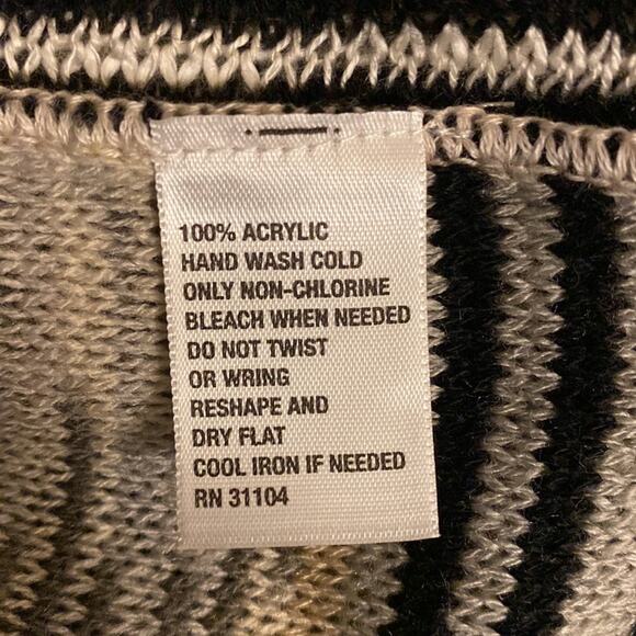 New ~  RED CAMEL ~ Asymmetric Striped Cardigan ~ Earth tones ~Oversized XS - Picture 5 of 6